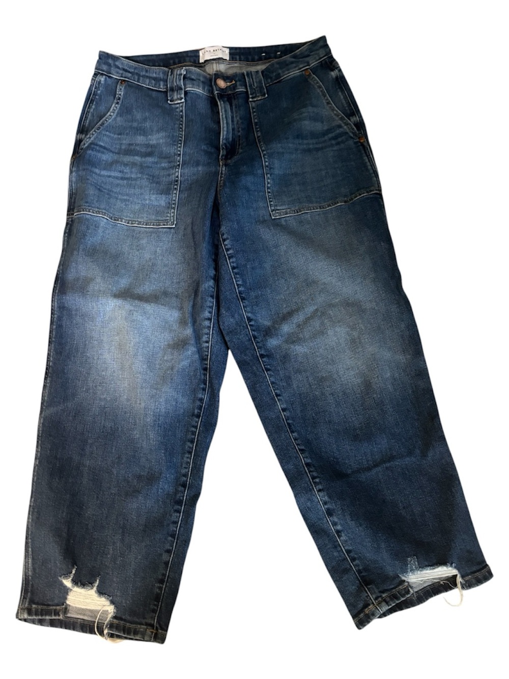 Lane Bryant High Rise Ankle Length Distress Denim Size 14‎